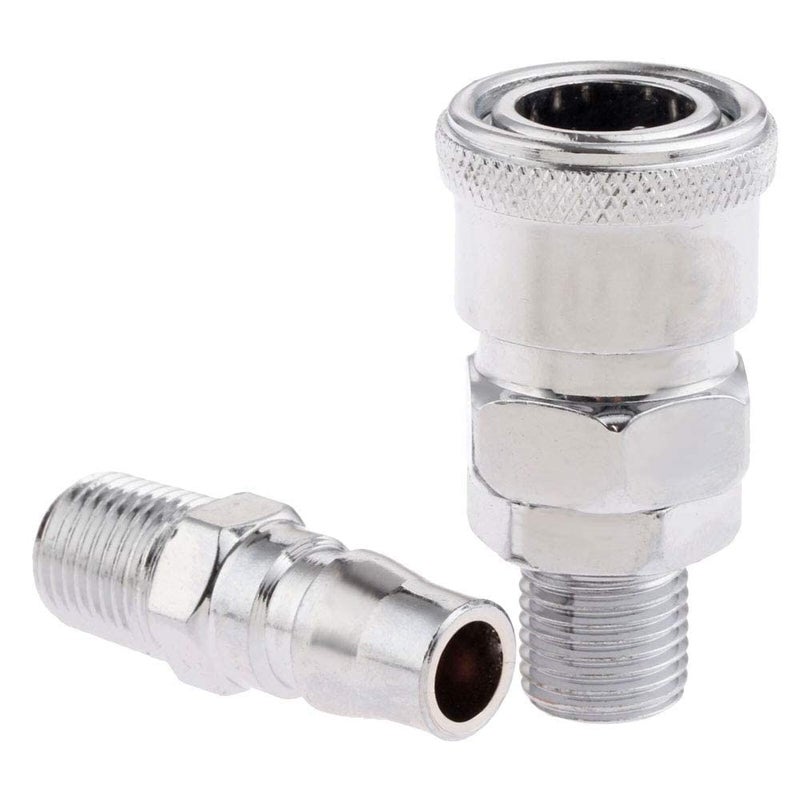 APPSTER 2 Set (2pcs SM20 + 2pcs PM20) Pneumatic Fittings Air Line Hose Compressor Connector Quick Release Coupler 1/4" BSP Air Line Hose Fittings (2 Set) - Image 1
