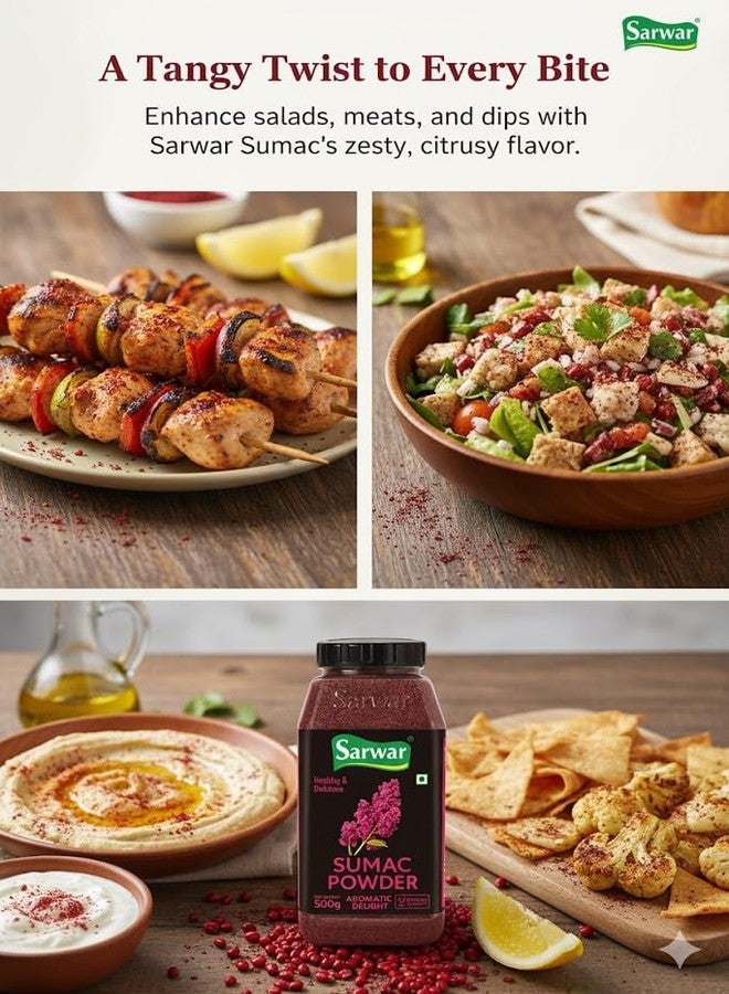 Sarwar Sumac powder 500g| Turkish Sumac Spice| Premium sumac seasoning| 100% Natural| Organic sumac powder| For Cooking| 100% Pure - Image 2