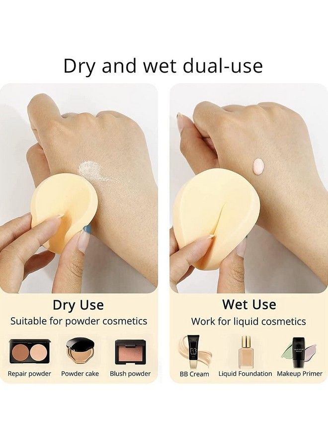 Topfinder 8Pcs/Pack Makeup Face Pouch Puff Microfibre Soft Round Sponges Waterproof Blender For Conealer Foundation Beauty  - Image 4