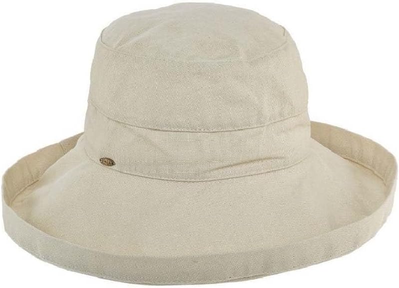 Women's Cotton Hat with Inner Drawstring and Upf 50+ Rating