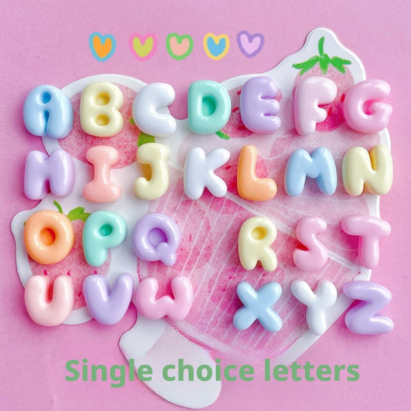 Mini Resin Alphabet Beads for DIY Phone Case Hair Clip Decor - Image 2