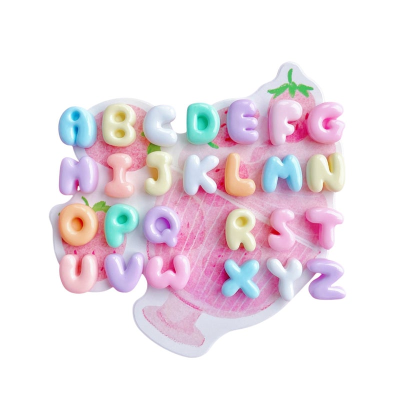 Mini Resin Alphabet Beads for DIY Phone Case Hair Clip Decor - Image 5