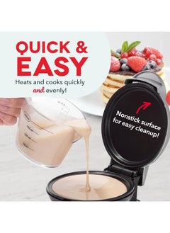 Dash DASH Mini Maker Electric Round Griddle for Individual Pancakes, Cookies, Eggs & other on the go Breakfast, Lunch & Snacks with Indicator Light + Included Recipe Book - Silver  - Image 3