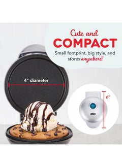 Dash DASH Mini Maker Electric Round Griddle for Individual Pancakes, Cookies, Eggs & other on the go Breakfast, Lunch & Snacks with Indicator Light + Included Recipe Book - Silver  - Image 5