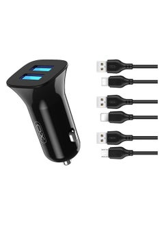 XO XO TZ10 Car Charger with Lightning cable - Black 