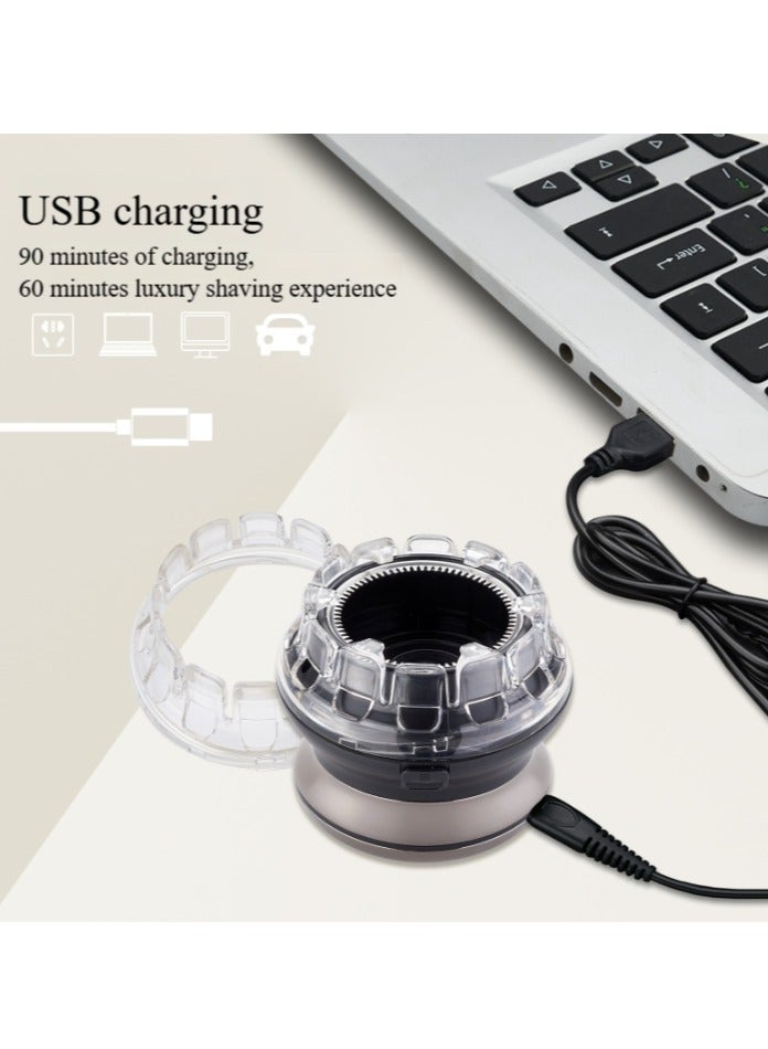 Men's shaving machine, professionally charged electric shaver, advanced beard trimming system, upgraded bald men's shaver, large-capacity lithium battery, 3-second travel lock - Image 3
