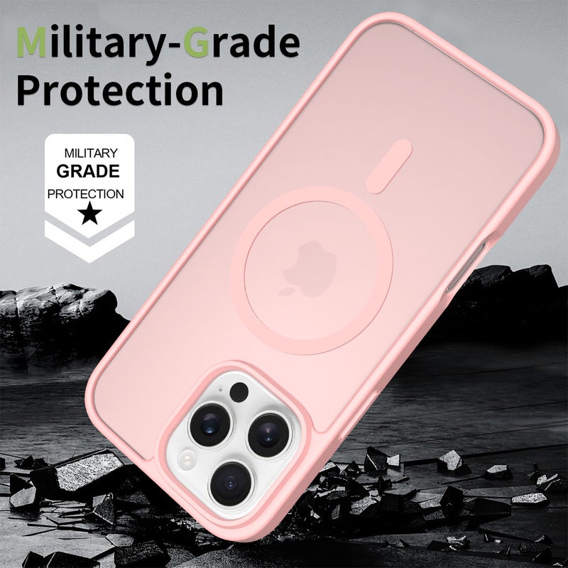 iPhone15Pro MagSafe Case Magnetic Back Cover,【Full Shockproof Protection】Translucent Matte Back - Image 4