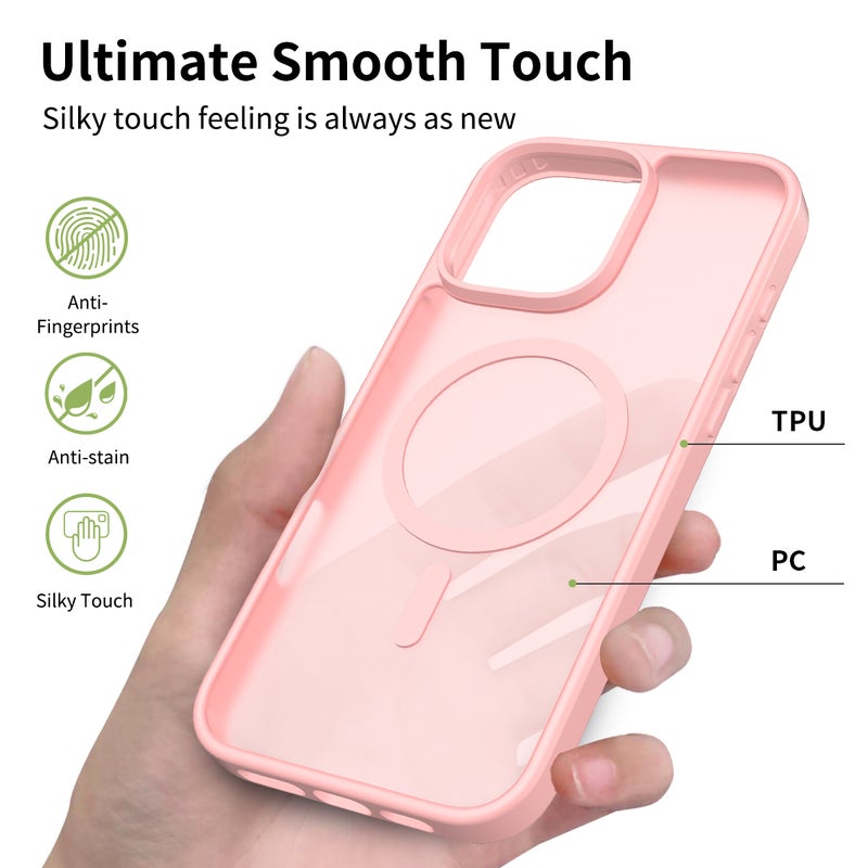 iPhone15Pro MagSafe Case Magnetic Back Cover,【Full Shockproof Protection】Translucent Matte Back - Image 2