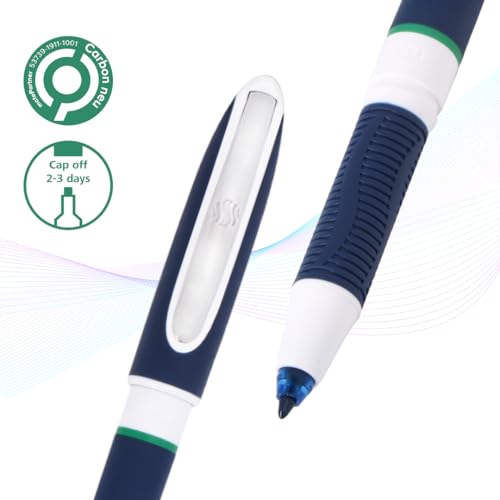 Luxor Schneider, One Change, Rollerball Pen, Pack of 1, Ink Colour- Green, 0.6 mm Cone Tip, Refillable Waterproof Ink, 1600 Metres Writing Length, Ideal For Professionals - Image 4