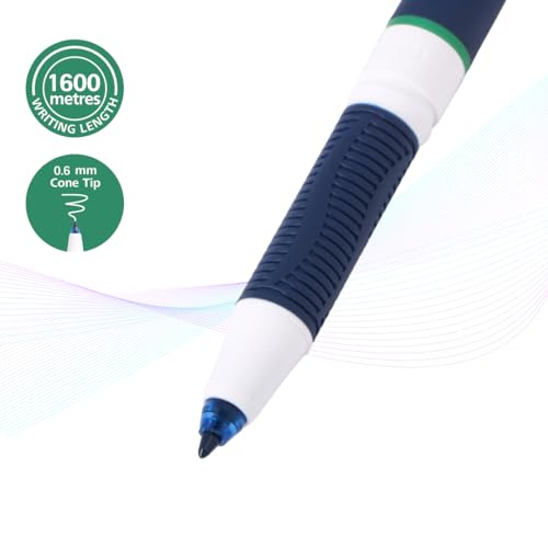 Luxor Schneider, One Change, Rollerball Pen, Pack of 1, Ink Colour- Green, 0.6 mm Cone Tip, Refillable Waterproof Ink, 1600 Metres Writing Length, Ideal For Professionals - Image 3