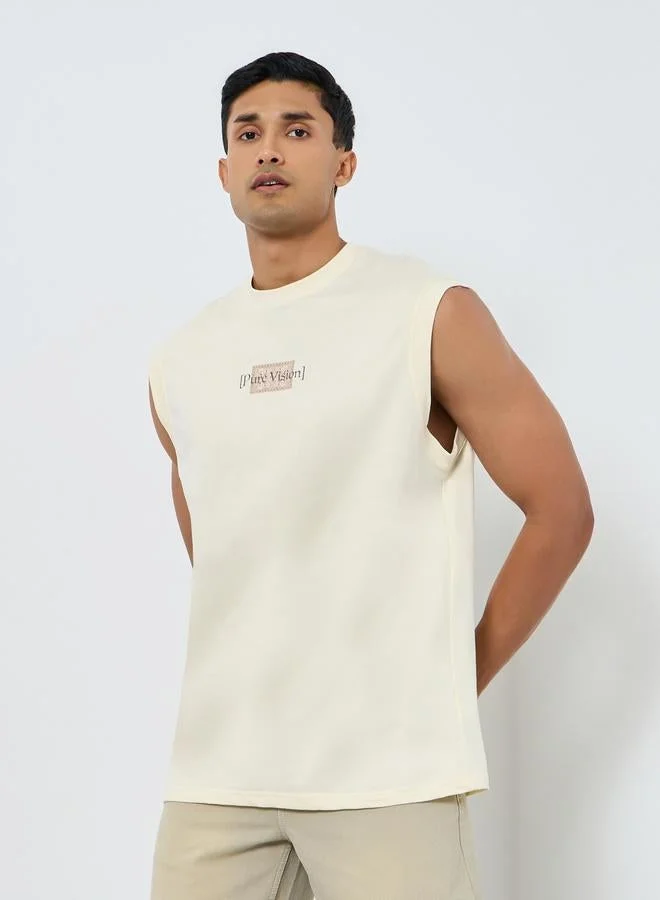 ستايلي بلوزة تانك بطبعة جرافيك