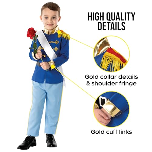 fun shack Prince Costume for Boys, Prince Charming Costume Boys, Halloween Costumes for Boy, Halloween Costumes Kids, Small - Image 3