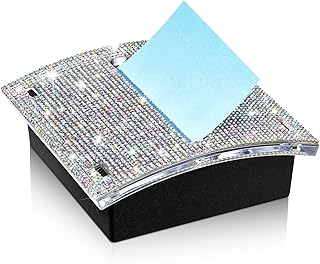 Eersida Rhinestone Self Stick Note Pad Holders 4 x 4 Inches Memo Note Holder Dispenser Sticky Note Holder Sticky Notes - Image 1