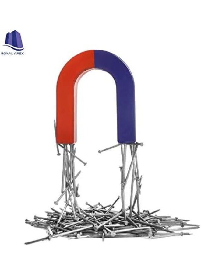Royal Apex Royal Apex U Shaped Horseshoe Magnet Red Blue Painted Pole for Physics Experiment and Lab & Scientific Supplies Science Education (3 Inch)  - Image 3