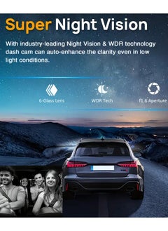 Haidue Hd 1080p dashcam, HD car in front of the car inside the car behind the car simultaneously recording  - Image 2