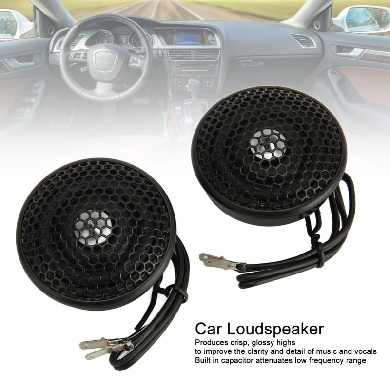 Bewinner 2pcs 150 Dome Speaker Tweeter, High Sensitivity Car Stereo Speaker Tweeter, Black Mini Tweeter for Car Systems - Image 2