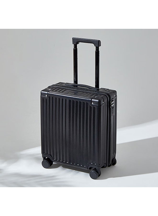 Soo Luggage, Dry And Wet Separation, Small Travel Suitcase, Carry-on Luggage, 18-inch Password Lock Suitcase, Trolley Case, Short-distance Luggage, Black - Image 1