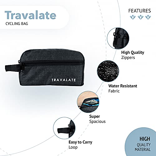 TRAVALATE Polyester Solid 13 Cms Travel Cosmetic Pouch (L_TR1580_Black) - Image 3