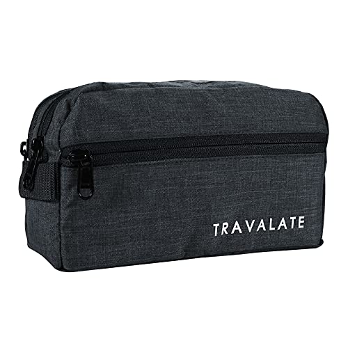 TRAVALATE Polyester Solid 13 Cms Travel Cosmetic Pouch (L_TR1580_Black) - Image 1