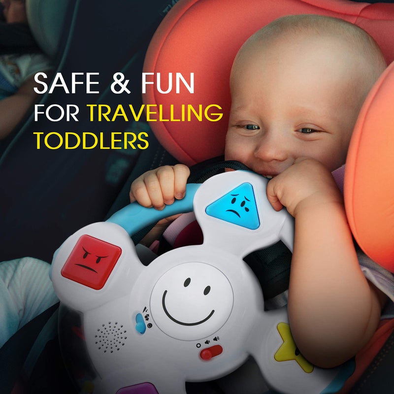 BEST LEARNING My Spin & Learn Steering Wheel - Interactive Educational Toys for 6 to 36 Months Old Babies & Toddlers - Learn Colors, Shapes, Feelings & Music - Birthday Gifts for Children - Image 3