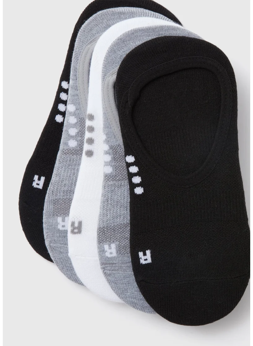Matalan 5 Pack Invisible Trainer Socks