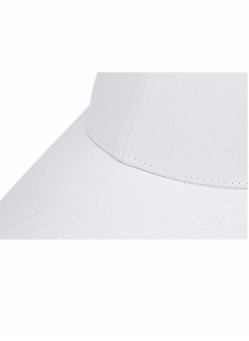 SYOSI - Baseball Caps, White Baseball Hats, Plain Adjustable Baseball Cap, Classic Panel Hat, Fashionable Dad Hat Fit Outdoor Sports Sun Hat in Summer Fits Men Women, 1 Pcs - Image 1