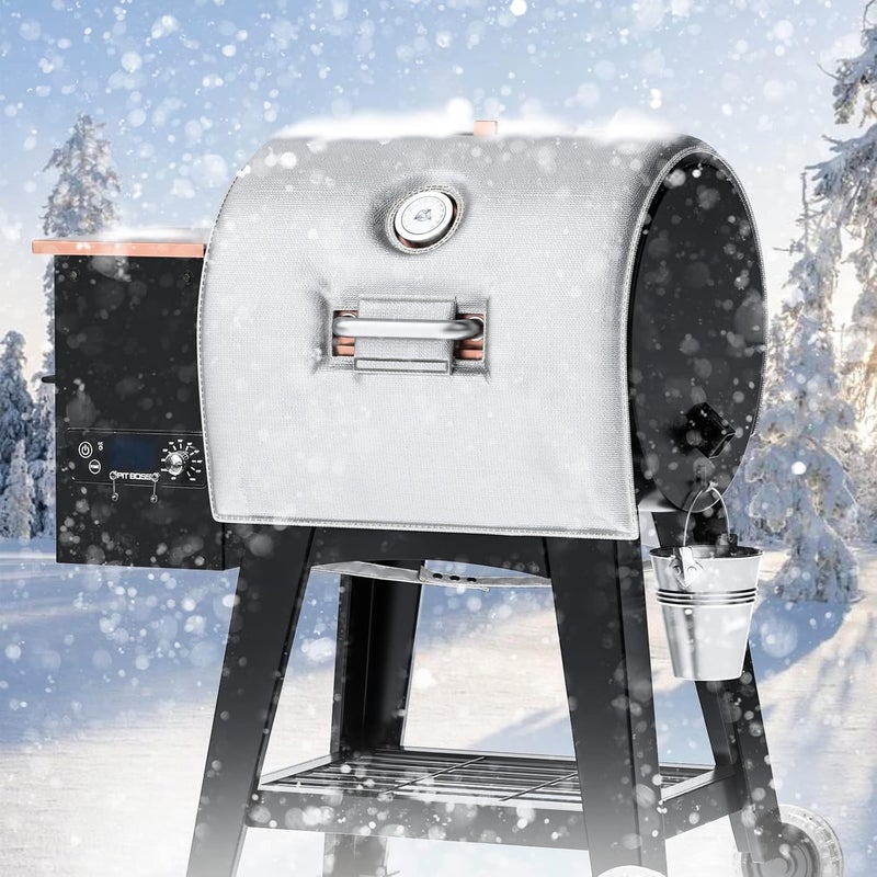 Utheer Thermal Insulated Blanket for Pit Boss Lexington 540 Wood Pellet Grill fits Pit Boss Lexington/Sportsman/Navigator 540/500/550 Grill Smoker Insulation Blanket Accessories PB500NX PB500SP PB550G - Image 3