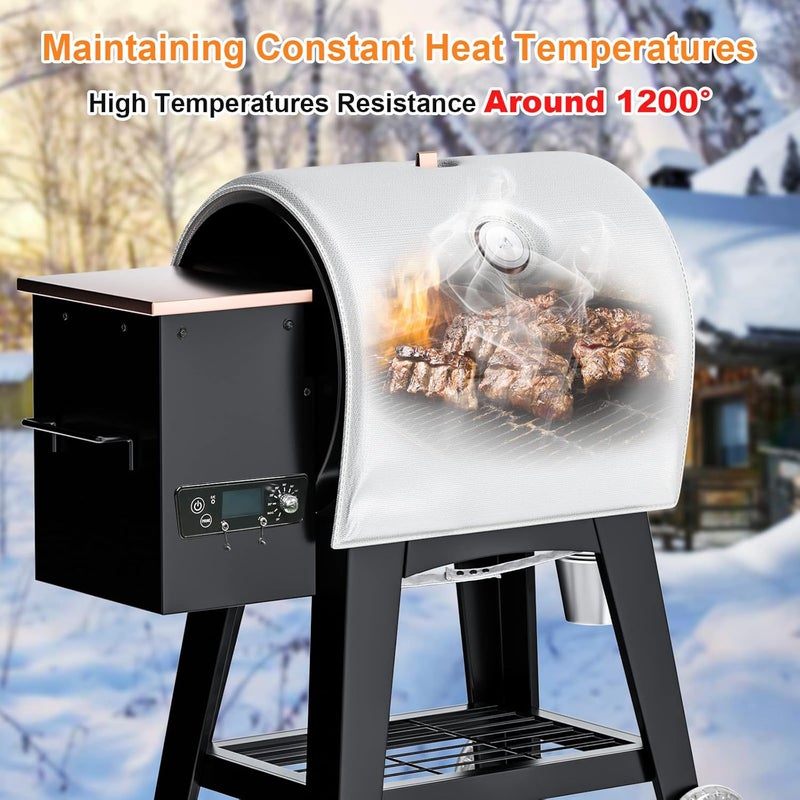 Utheer Thermal Insulated Blanket for Pit Boss Lexington 540 Wood Pellet Grill fits Pit Boss Lexington/Sportsman/Navigator 540/500/550 Grill Smoker Insulation Blanket Accessories PB500NX PB500SP PB550G - Image 4