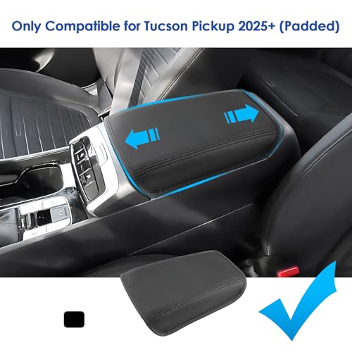 Coleya 2022 2023 2024 2025 2026 Tucson Accessories Center Console Cover for Hyundai Tucson (SE/SEL/SEL Convenience/XRT/N Line/Limited), Waterproof&Comfy Leather Armrest Cover 2025 Tucson Accessories - Image 2
