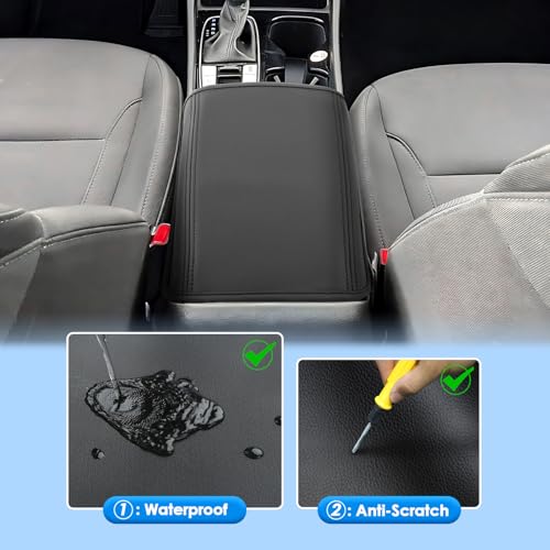 Coleya 2022 2023 2024 2025 2026 Tucson Accessories Center Console Cover for Hyundai Tucson (SE/SEL/SEL Convenience/XRT/N Line/Limited), Waterproof&Comfy Leather Armrest Cover 2025 Tucson Accessories - Image 4