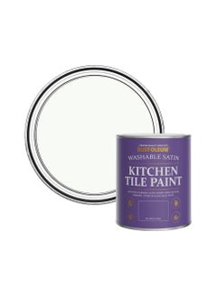Rust-Oleum White Water-Resistant Kitchen Tile Paint in Satin Finish - Still 750ml