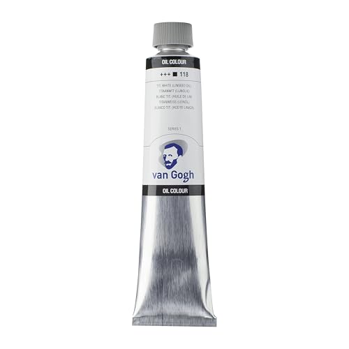 Talens Van Gogh Oil Color Paint, 200ml Tube, Titanium White (Linseed Oil) 118 - Image 1