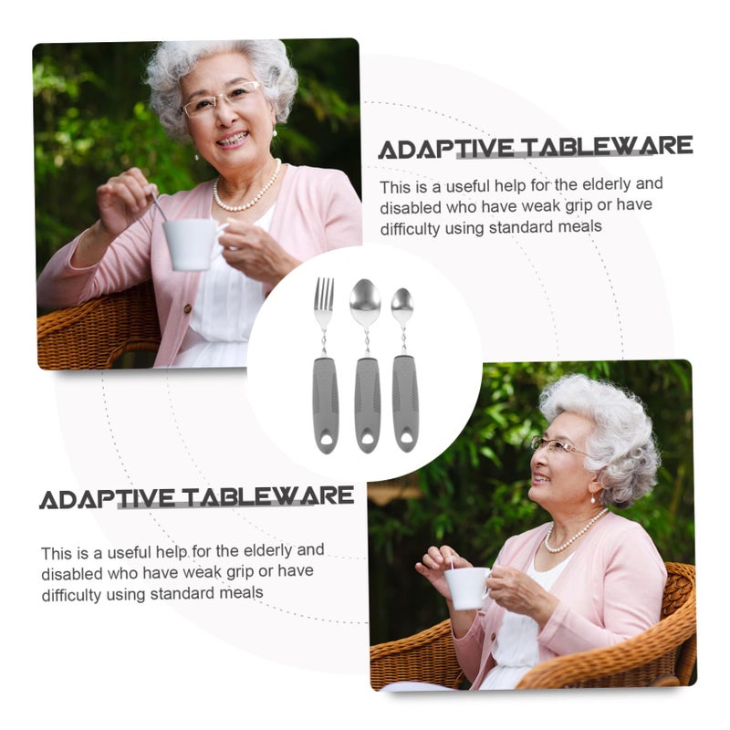 Non Slip Anti Shake Adaptive Utensil Set For Elderly Seniors Disabled Individuals - Image 5