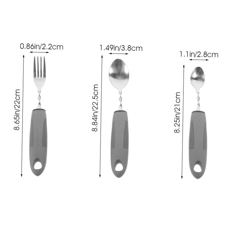 Non Slip Anti Shake Adaptive Utensil Set For Elderly Seniors Disabled Individuals - Image 3