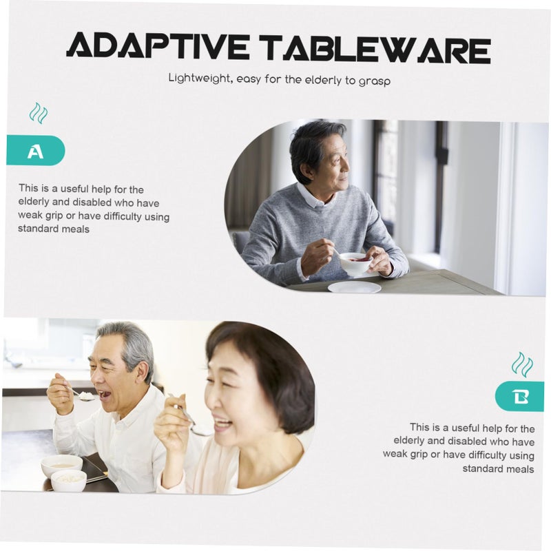 Non Slip Anti Shake Adaptive Utensil Set For Elderly Seniors Disabled Individuals - Image 4