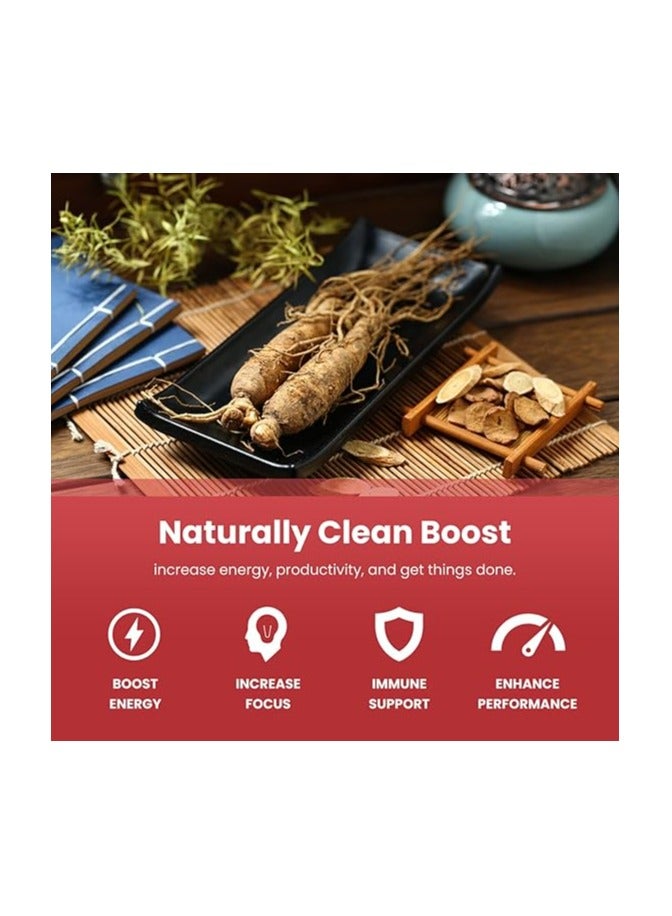 ناتشوراتشامبس نيوتراشامبس كبسولات الجينسنغ الكورية ريد باناكس | جينسينوسيدس بقوة اضافية للطاقة والتركيز والاداء والحيوية ودعم المناعة | مستخلص جذور الجينسنغ الكوري (120، احمر) - Image 4