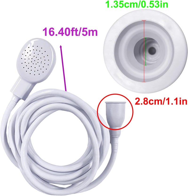 Anglepingping 16.40ft/5mSink Spray Hose,Shampoo Sprayer Handheld Hose Portable Sink Faucet Spraye Strainers for Bathing Baby,Pets Shower,Rinsing Vegetables,Washing Hair - Image 4