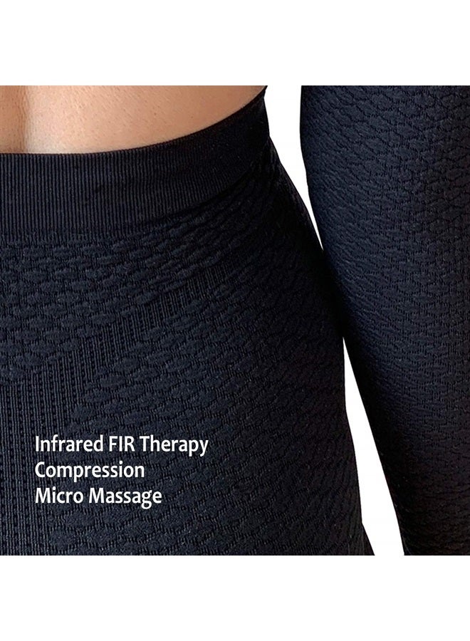 Bioflect BIOFLECT® Compression Shorts with Bio Ceramic Micro-Massage Knit- for Support and Comfort - M/L Black - Image 3