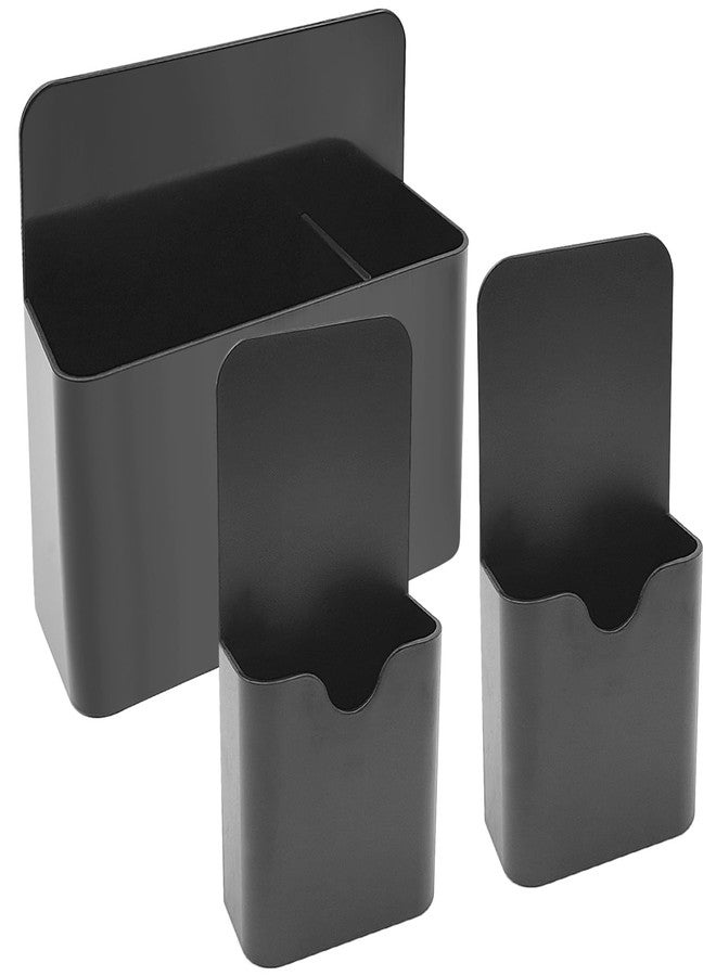 IOUALEY Magnetic Pen Holder,3 Pack Magnetic Dry Erase Marker Holder with Compartments,Strong Magnet Storage Marker Pen Pencil Organizer for Refrigerator, Whiteboard, Locker, Classroom Decorations Accessories - Image 1