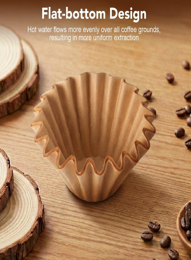 SUMAJU 120Pcs Small Coffee Filters, 1-2 Cup Unbleached Disposable Basket Coffee Paper Filter Compatible with Kalita Wave Dripper 155 Series, Grounds Single-Serve Coffee Maker Pb051 Pb041, Ninja Pods - Image 5