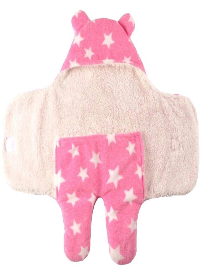 First Kick مجموعة بطانيات الأطفال حديثي الولادة من فيرست كيك، فائقة النعومة، قابلة للارتداء، مصنوعة من الصوف والبوليستر المتين، تُستخدم ككيس نوم للأطفال الرضع من الجنسين (76 سم × 70 سم، من 0 إلى 6 أشهر)، متوفرة باللونين الأزرق الملكي والوردي. - Image 5