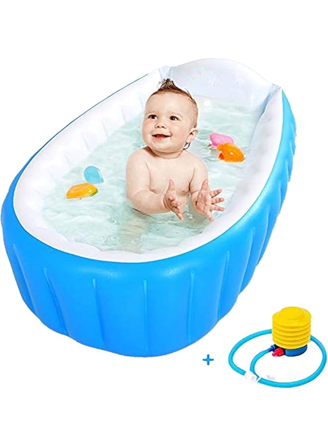 Baby Portable Inflatable Foldable Non Slip Mini Air Shower Basin Swimming Pool With Air Pump - Image 1