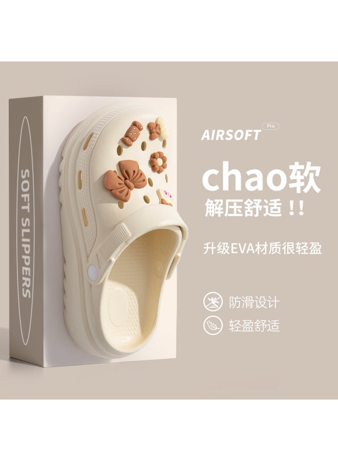 Operating Room Clogs For Women, Summer Outdoor Wear,  New Model, Nurse Hoal Eva Thick-soled Slippers With A Soft Stepping Feel For Women