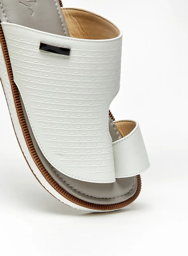 Al Waha Men's Textured Slip-On Arabic Sandals