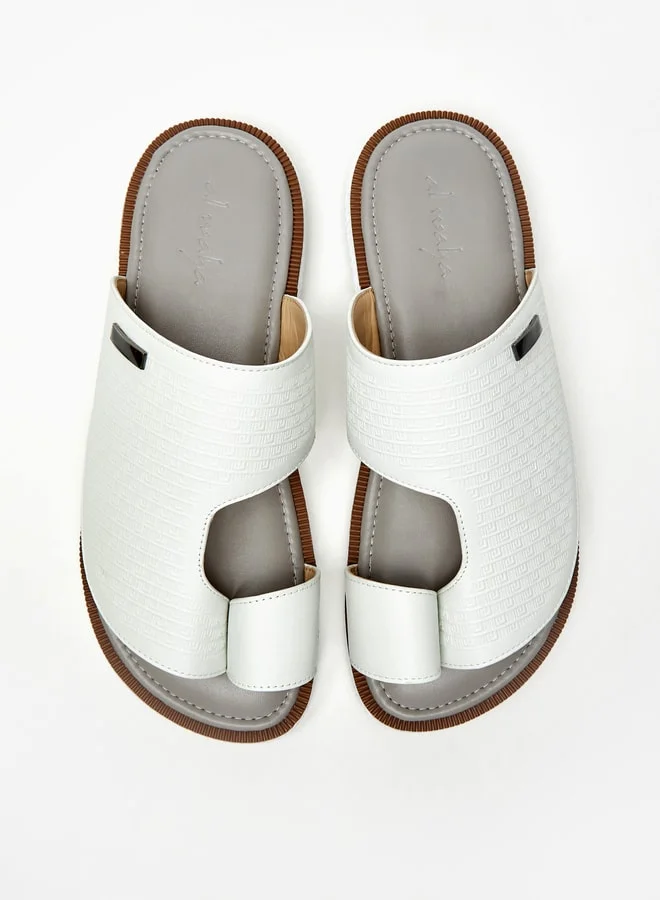 Al Waha Men's Textured Slip-On Arabic Sandals