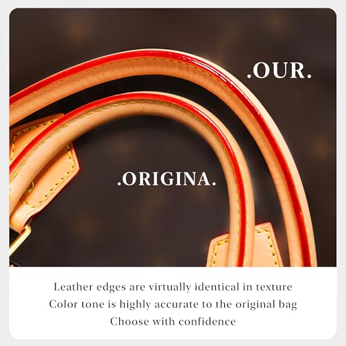 OAikor Vachetta Leather Shoulder Strap Purse Straps Replacement Compatible with Lv Graceful Damier Soft Speedy20 25 30 Bag,Top Cowhide Leahter Bag Rolled Strap,W:0.7"(1.8cm),L:27.6"(70cm),Beeswax - Image 5