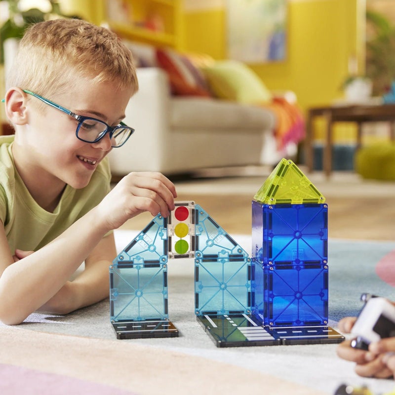 MAGNA-TILES مجموعة دورية الشرطة 20 قطعة - Image 3