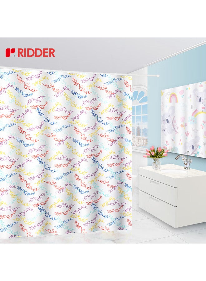 Ridder German Shower Curtain, Bathroom Curtain, Waterproof, No Drilling Required, Easy To Clean, Mold-resistant, Bathroom Curtain, Shower Parion, 180*200cm - Image 1