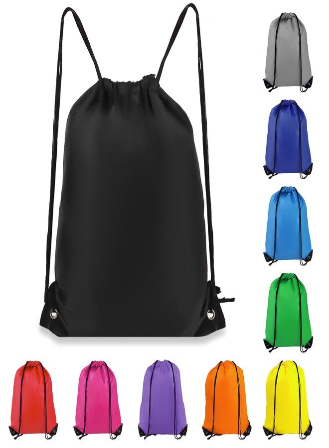 Coidea Drawstring Backpack 10 Colors Drawstring Bags, Draw String Back Bag Drawstring Bags Bulk for Sports, Gym, Travel, Swimming, Beach (10 PACK) - Image 1