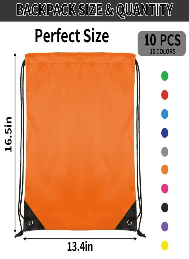Coidea Drawstring Backpack 10 Colors Drawstring Bags, Draw String Back Bag Drawstring Bags Bulk for Sports, Gym, Travel, Swimming, Beach (10 PACK) - Image 3